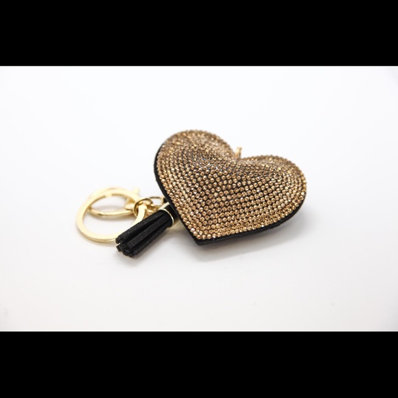 3 Bling Crystal Heart Keychain - Mix colors! - Picture 3 of 8
